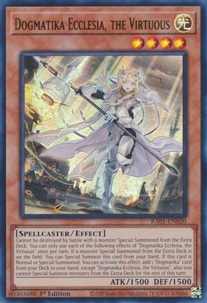Dogmatika Ecclesia, the Virtuous (UR) (RA01-EN020) - Ultra Rare - 1st Edition - 25th Anniversary Rarity Collection