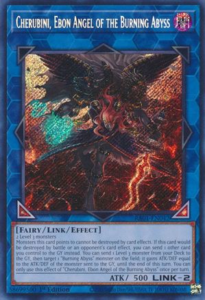 Cherubini, Ebon Angel of the Burning Abyss (Secret Rare) (RA01-EN042) - Secret Rare - 25th Anniversary Rarity Collection