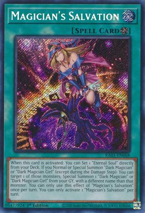 Magician's Salvation (Secret Rare) (RA01-EN068) - Secret Rare - 25th Anniversary Rarity Collection