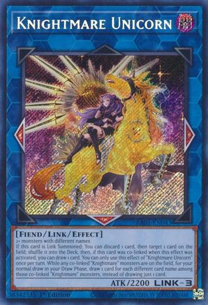 Knightmare Unicorn (Alternate Art) (Secret Rare) (RA01-EN043) - Secret Rare - 1st Edition - 25th Anniversary Rarity Collection