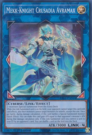 Mekk-Knight Crusadia Avramax (RA01-EN044) - Super Rare - 1st Edition - 25th Anniversary Rarity Collection