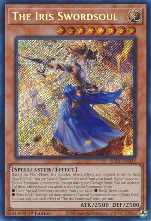 The Iris Swordsoul (Secret Rare) (RA01-EN023) - Secret Rare - 1st Edition - 25th Anniversary Rarity Collection