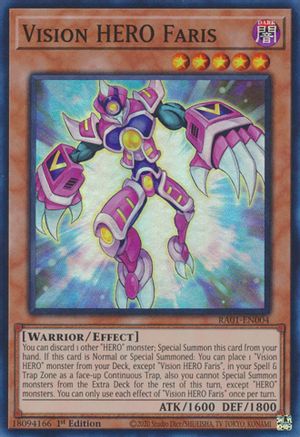 Vision HERO Faris (RA01-EN004) - Super Rare - 25th Anniversary Rarity Collection