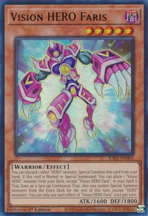 Vision HERO Faris (UR) (RA01-EN004) - Ultra Rare - 25th Anniversary Rarity Collection