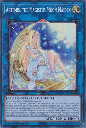 Artemis, the Magistus Moon Maiden (RA01-EN049) - Super Rare - 1st Edition - 25th Anniversary Rarity Collection