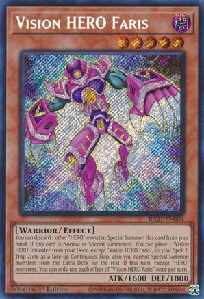 Vision HERO Faris (Secret Rare) (RA01-EN004) - Secret Rare - 1st Edition - 25th Anniversary Rarity Collection