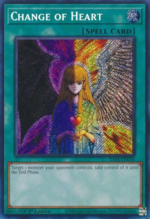 Change of Heart (Secret Rare) (RA01-EN050) - Secret Rare - 25th Anniversary Rarity Collection