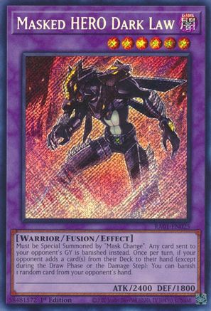 Masked HERO Dark Law (Secret Rare) (RA01-EN025) - Secret Rare - 1st Edition - 25th Anniversary Rarity Collection