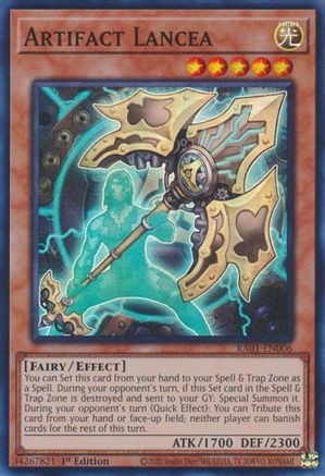 Artifact Lancea (RA01-EN006) - Super Rare - 25th Anniversary Rarity Collection