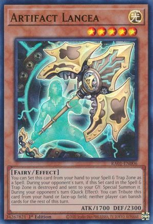 Artifact Lancea (UR) (RA01-EN006) - Ultra Rare - 1st Edition - 25th Anniversary Rarity Collection