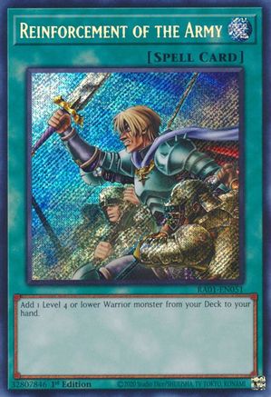 Reinforcement of the Army (Secret Rare) (RA01-EN051) - Secret Rare - 1st Edition - 25th Anniversary Rarity Collection