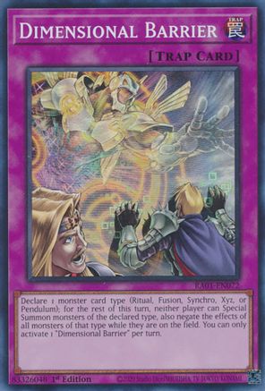 Dimensional Barrier (RA01-EN072) - Super Rare - 1st Edition - 25th Anniversary Rarity Collection