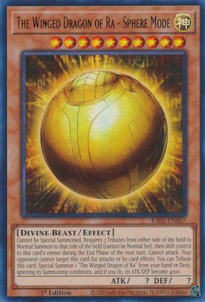 The Winged Dragon of Ra - Sphere Mode (UR) (RA01-EN007) - Ultra Rare - 1st Edition - 25th Anniversary Rarity Collection