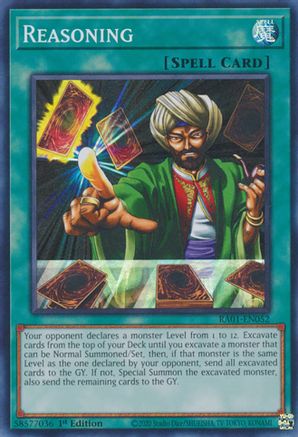 Reasoning (RA01-EN052) - Super Rare - 25th Anniversary Rarity Collection