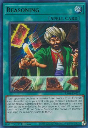 Reasoning (UR) (RA01-EN052) - Ultra Rare - 1st Edition - 25th Anniversary Rarity Collection