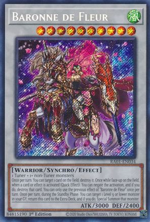 Baronne de Fleur (Secret Rare) (RA01-EN034) - Secret Rare - 1st Edition - 25th Anniversary Rarity Collection