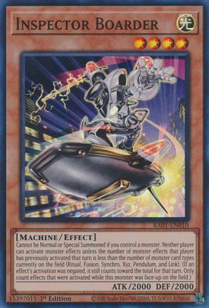 Inspector Boarder (RA01-EN010) - Super Rare - 1st Edition - 25th Anniversary Rarity Collection