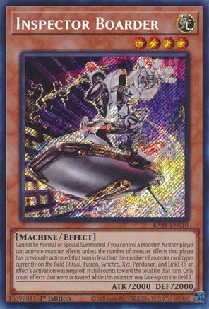 Inspector Boarder (Secret Rare) (RA01-EN010) - Secret Rare - 1st Edition - 25th Anniversary Rarity Collection