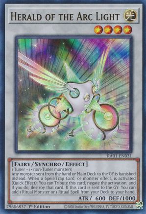 Herald of the Arc Light (UR) (RA01-EN031) - Ultra Rare - 1st Edition - 25th Anniversary Rarity Collection