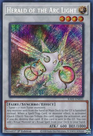 Herald of the Arc Light (Secret Rare) (RA01-EN031) - Secret Rare - 1st Edition - 25th Anniversary Rarity Collection