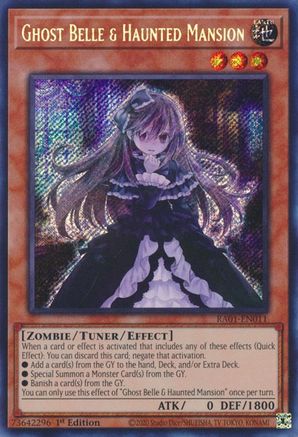 Ghost Belle & Haunted Mansion (Secret Rare) (RA01-EN011) - Secret Rare - 1st Edition - 25th Anniversary Rarity Collection