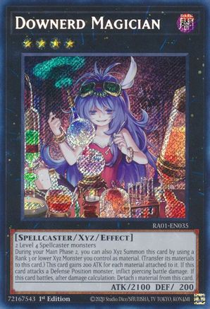 Downerd Magician (Secret Rare) (RA01-EN035) - Secret Rare - 1st Edition - 25th Anniversary Rarity Collection