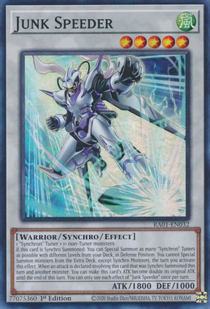 Junk Speeder (RA01-EN032) - Super Rare - 1st Edition - 25th Anniversary Rarity Collection
