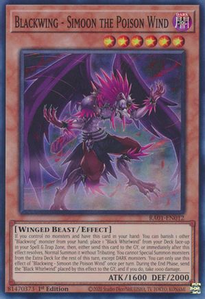Blackwing - Simoon the Poison Wind (RA01-EN012) - Super Rare - 1st Edition - 25th Anniversary Rarity Collection