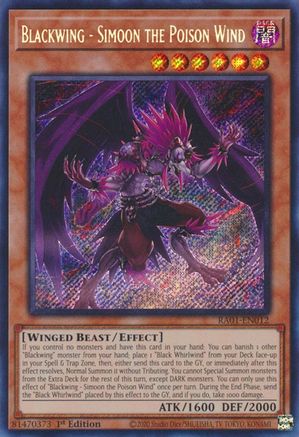 Blackwing - Simoon the Poison Wind (Secret Rare) (RA01-EN012) - Secret Rare - 25th Anniversary Rarity Collection