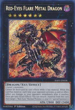 Red-Eyes Flare Metal Dragon (Secret Rare) (RA01-EN038) - Secret Rare - 25th Anniversary Rarity Collection