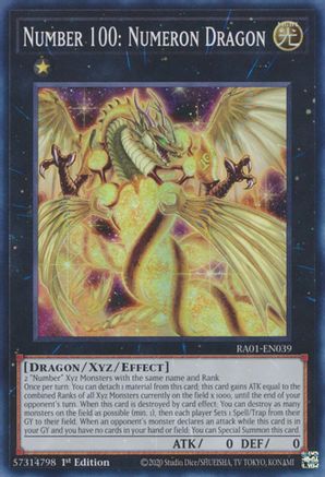 Number 100: Numeron Dragon (RA01-EN039) - Super Rare - 1st Edition - 25th Anniversary Rarity Collection