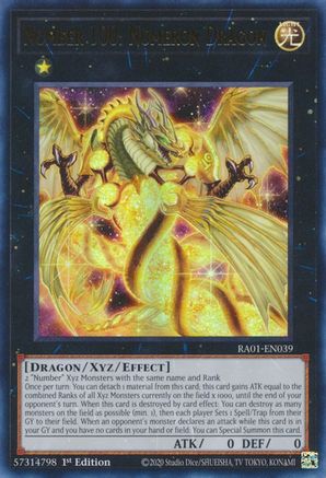 Number 100: Numeron Dragon (UR) (RA01-EN039) - Ultra Rare - 1st Edition - 25th Anniversary Rarity Collection