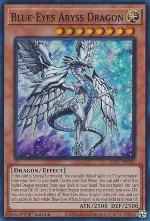 Blue-Eyes Abyss Dragon (RA01-EN016) - Super Rare - 1st Edition - 25th Anniversary Rarity Collection