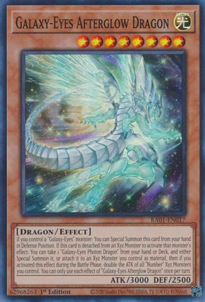Galaxy-Eyes Afterglow Dragon (RA01-EN017) - Super Rare - 1st Edition - 25th Anniversary Rarity Collection