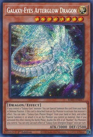 Galaxy-Eyes Afterglow Dragon (Secret Rare) (RA01-EN017) - Secret Rare - 25th Anniversary Rarity Collection