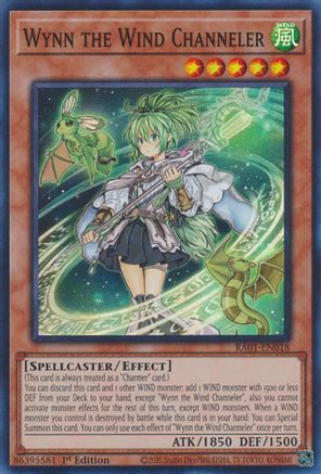 Wynn the Wind Channeler (RA01-EN018) - Super Rare - 1st Edition - 25th Anniversary Rarity Collection