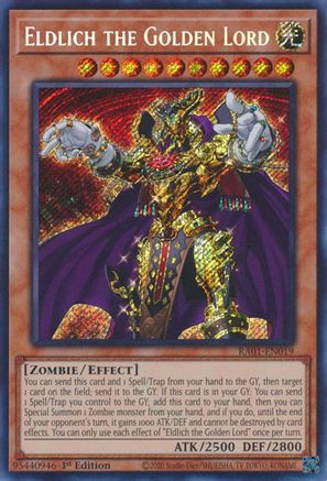 Eldlich the Golden Lord (Secret Rare) (RA01-EN019) - Secret Rare - 25th Anniversary Rarity Collection