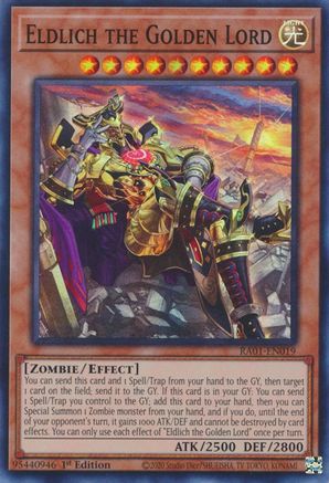 Eldlich the Golden Lord (Alternate Art) (RA01-EN019) - Super Rare - 1st Edition - 25th Anniversary Rarity Collection