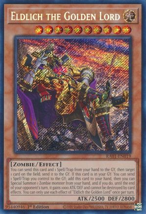 Eldlich the Golden Lord (Alternate Art) (Secret Rare) (RA01-EN019) - Secret Rare - 25th Anniversary Rarity Collection