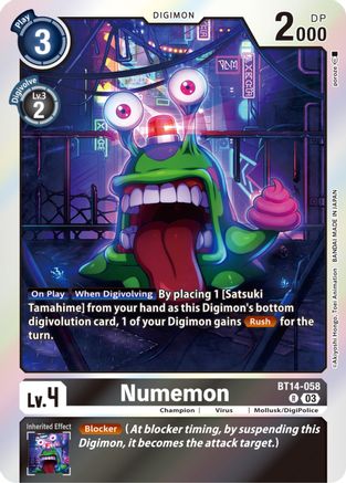 Numemon (BT14-058) Foil Rare - Blast Ace
