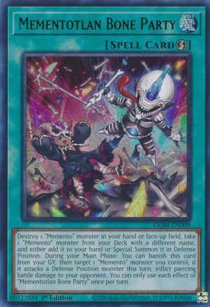 Mementotlan Bone Party (VASM-EN009) - Ultra Rare - 1st Edition - Valiant Smashers