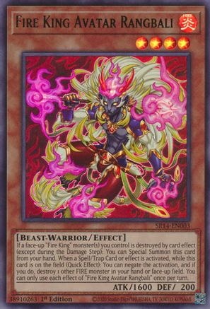 Fire King Avatar Rangbali (SR14-EN003) - Ultra Rare - Structure Deck: Fire Kings
