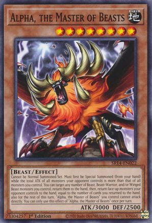 Alpha, the Master of Beasts (SR14-EN022) - Common - 1st Edition - Structure Deck: Fire Kings