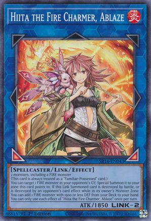 Hiita the Fire Charmer, Ablaze (SR14-EN043) - Common - 1st Edition - Structure Deck: Fire Kings