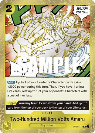 Two-Hundred Million Volts Amaru (OP05-115) - Foil Rare - Awakening of the New Era