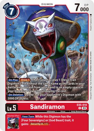 Sandiramon (EX5-010)  Common - Animal Colosseum