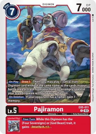 Pajiramon (EX5-011)  Common - Animal Colosseum