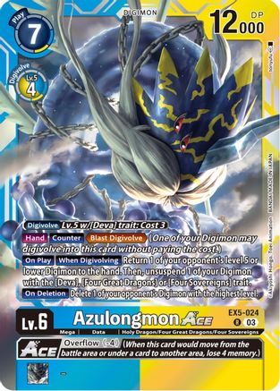 Azulongmon ACE (EX5-024) Foil Rare - Animal Colosseum