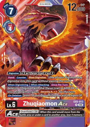 Zhuqiaomon ACE (EX5-013) Foil Rare - Animal Colosseum