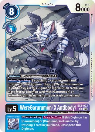 WereGarurumon (X Antibody) (EX5-023) Foil Rare - Animal Colosseum